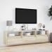 Mueble de TV de pared con LED roble Sonoma 180x31x45 cm