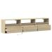 Mueble de TV de pared con LED roble Sonoma 180x31x45 cm