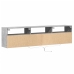 Mueble de TV de pared con LED gris hormigón 180x31x45 cm