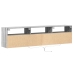 Mueble de TV de pared con LED gris Sonoma 180x31x45 cm