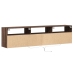 Mueble de TV de pared con LED marrón roble 180x31x45 cm