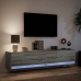 Mueble de TV de pared con LED gris Sonoma 180x31x38 cm