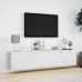 Mueble de TV de pared con luz LED blanco 180x31x39,5 cm