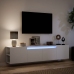 Mueble de TV de pared con luz LED blanco 180x31x39,5 cm