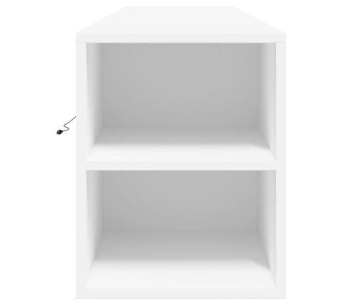 Mueble de TV de pared con luz LED blanco 180x31x39,5 cm