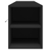 Mueble de TV de pared con luz LED negro 180x31x39,5 cm