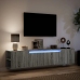 Mueble de TV de pared con luz LED gris Sonoma 180x31x39,5 cm