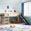 Cama alta para niños sin colchón madera maciza pino 80x200 cm