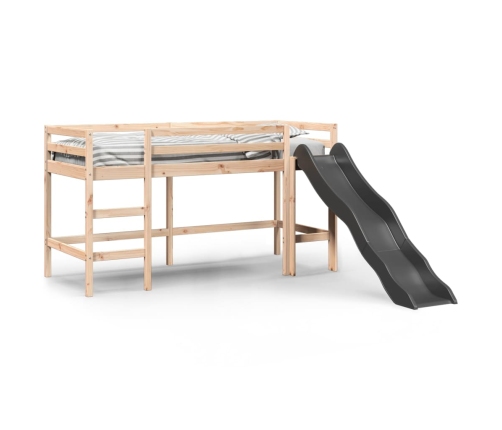 Cama alta para niños sin colchón madera maciza pino 90x200 cm