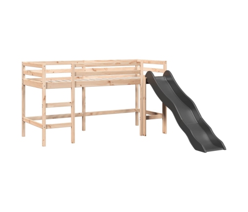 Cama alta para niños sin colchón madera maciza pino 90x200 cm