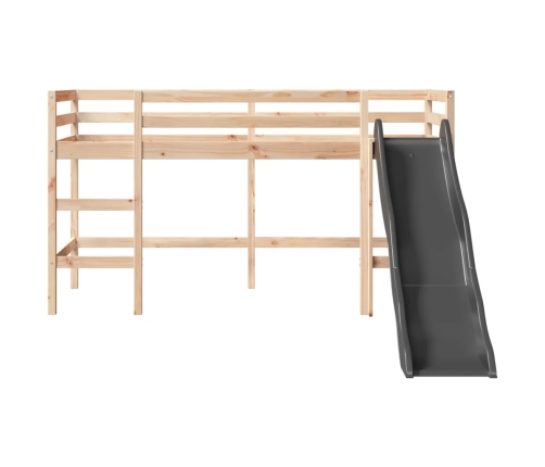 Cama alta para niños sin colchón madera maciza pino 90x200 cm