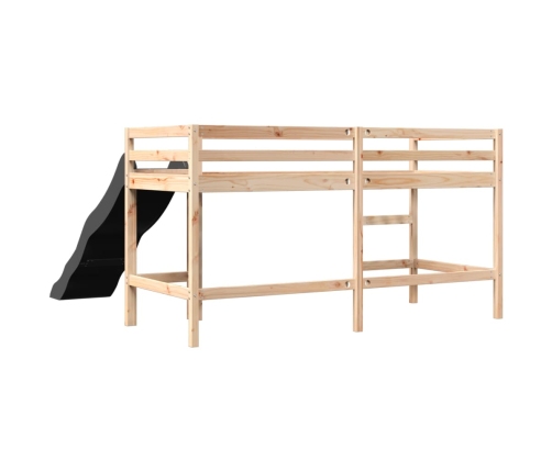 Cama alta para niños sin colchón madera maciza pino 90x200 cm