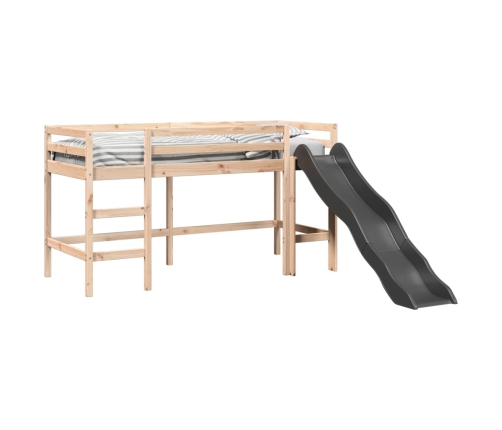 Cama alta para niños sin colchón madera maciza pino 90x190 cm