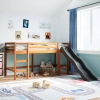 Cama alta para niños sin colchón madera pino marrón 90x190 cm