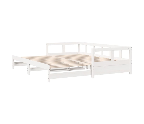 Sofá cama sin colchón madera maciza de pino blanco 80x200 cm