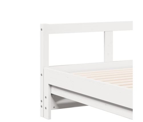 Sofá cama sin colchón madera maciza de pino blanco 80x200 cm