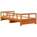 Sofá cama sin colchón madera maciza pino marrón cera 80x200 cm