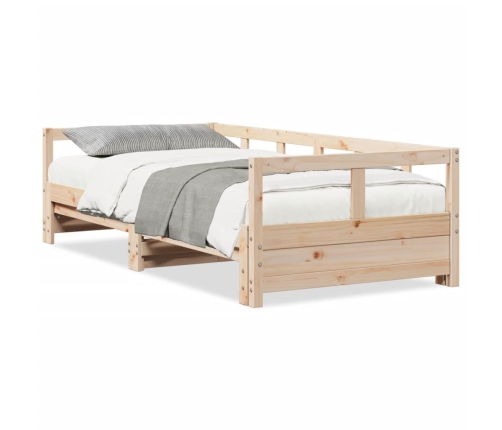 Sofá cama sin colchón madera maciza de pino 90x200 cm