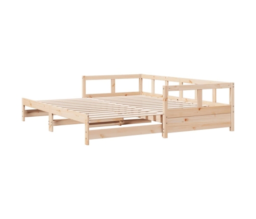 Sofá cama sin colchón madera maciza de pino 90x200 cm