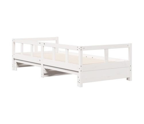 Sofá cama sin colchón madera maciza de pino blanco 90x200 cm