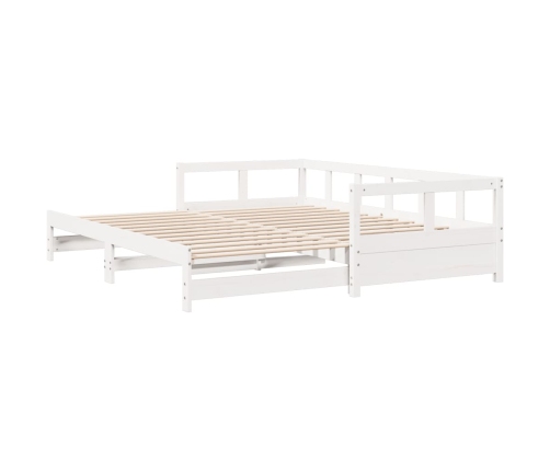 Sofá cama sin colchón madera maciza de pino blanco 90x200 cm