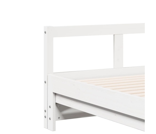 Sofá cama sin colchón madera maciza de pino blanco 90x200 cm