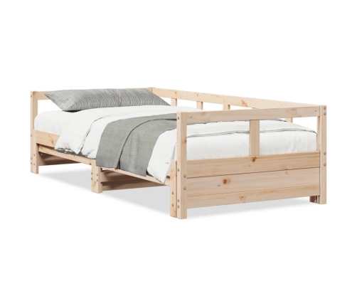 Sofá cama sin colchón madera maciza de pino 90x190 cm