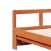 Sofá cama sin colchón madera maciza pino marrón cera 90x190 cm