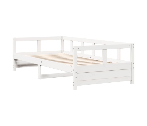 Sofá cama sin colchón madera maciza de pino blanco 80x200 cm