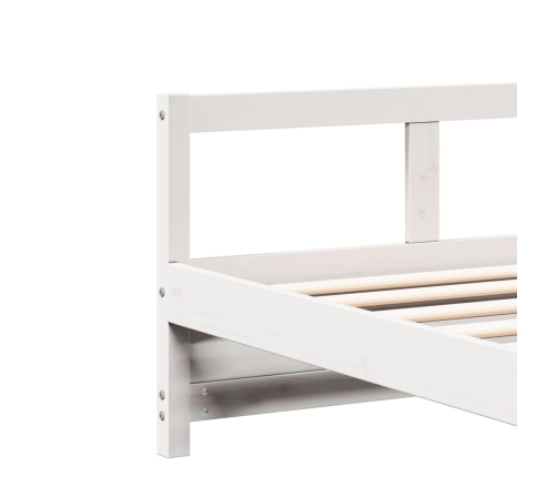 Sofá cama sin colchón madera maciza de pino blanco 80x200 cm