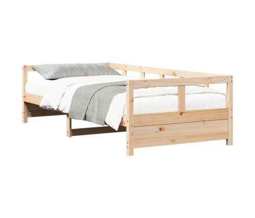 Sofá cama madera maciza de pino blanco 90x200 cm