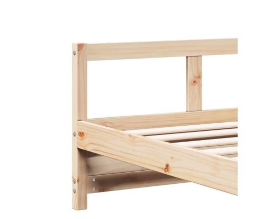 Sofá cama madera maciza de pino blanco 90x200 cm