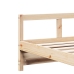 Sofá cama madera maciza de pino blanco 90x200 cm