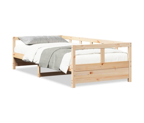 Sofá cama madera maciza de pino blanco 90x200 cm