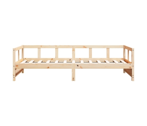 Sofá cama de madera maciza de pino natural 90x190 cm