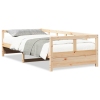 Sofá cama de madera maciza de pino natural 90x190 cm