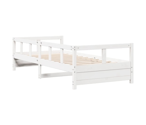 Sofá cama sin colchón madera maciza de pino blanco 90x190 cm