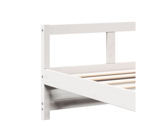 Sofá cama sin colchón madera maciza de pino blanco 90x190 cm