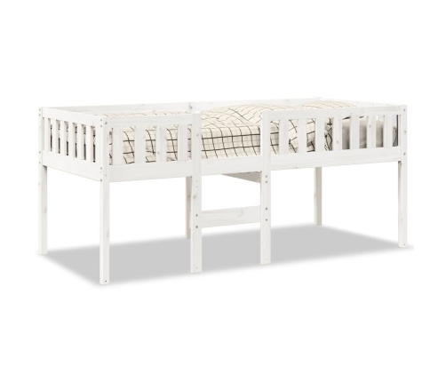 Cama para niños sin colchón madera maciza pino blanco 90x200 cm