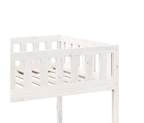 Cama para niños sin colchón madera maciza pino blanco 90x200 cm