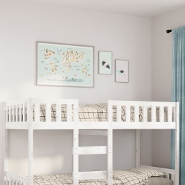 Cama para niños sin colchón madera maciza pino blanca 90x190 cm