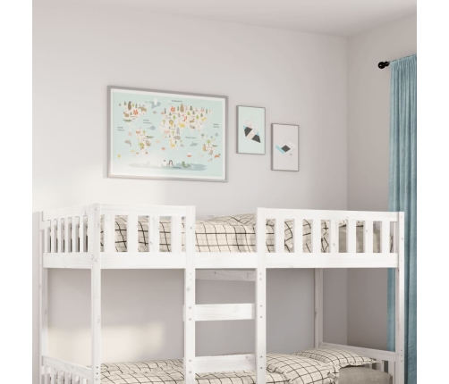 Cama para niños sin colchón madera maciza pino blanca 90x190 cm