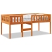 Cama para niños sin colchón madera maciza pino marrón 90x190 cm