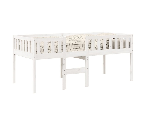 Cama para niños sin colchón madera maciza pino blanca 75x190 cm