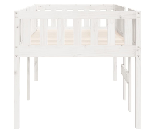 Cama para niños sin colchón madera maciza pino blanca 75x190 cm