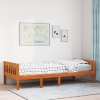 Cama de niños sin colchón madera maciza pino marrón 80x200 cm