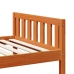 Cama para niños sin colchón madera maciza pino marrón 90x200 cm