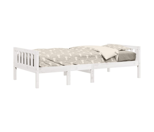 Cama para niños sin colchón madera maciza pino blanca 75x190 cm