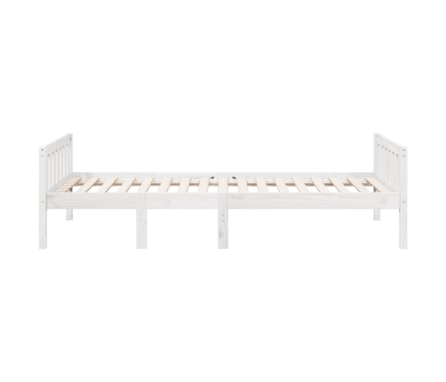 Cama para niños sin colchón madera maciza pino blanca 75x190 cm