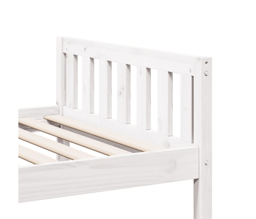 Cama para niños sin colchón madera maciza pino blanca 75x190 cm